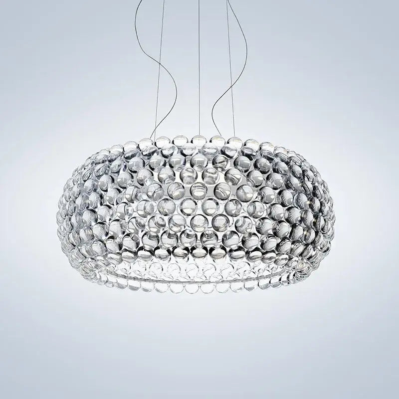 Modern clear bubble caboche led chandelier for living room
