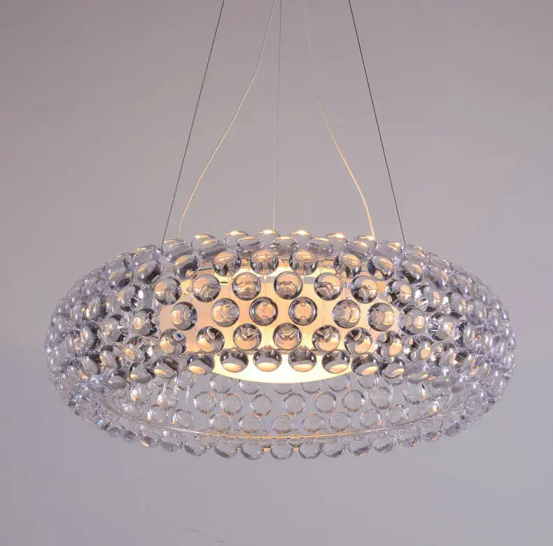 Modern clear bubble caboche led chandelier for living room