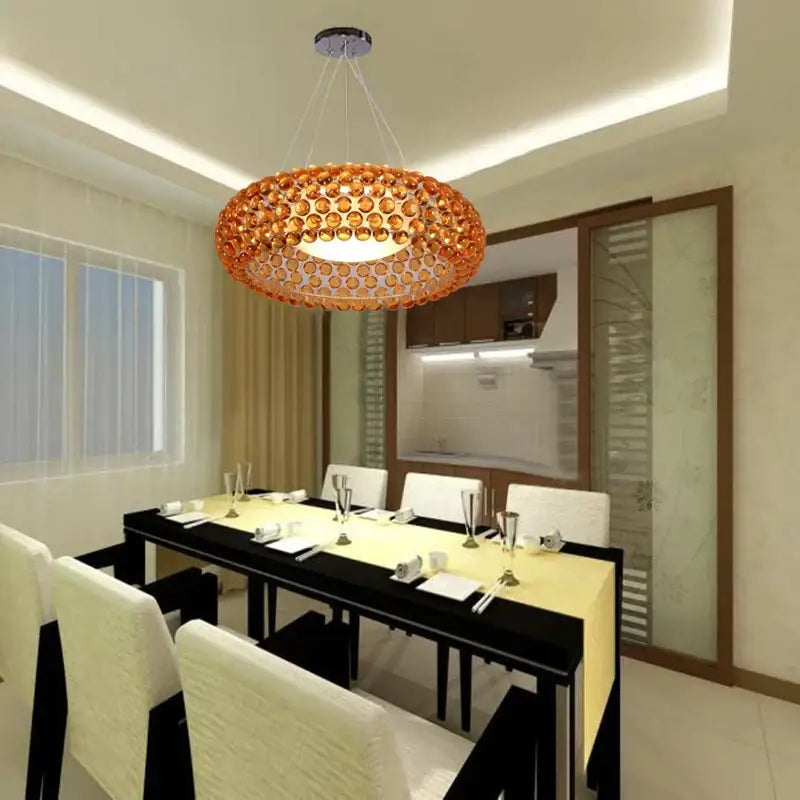 Modern clear bubble caboche led chandelier for living room
