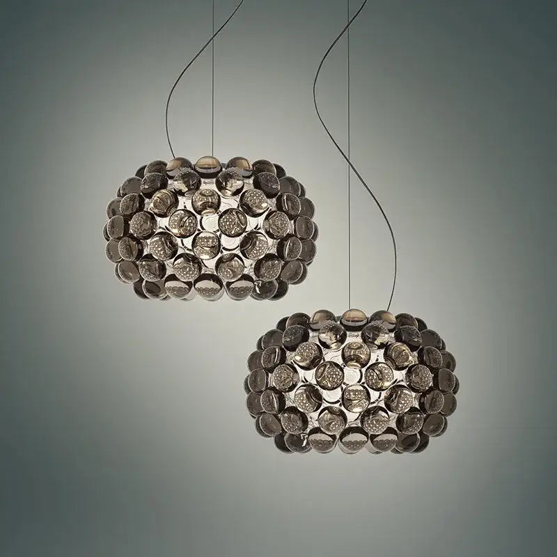 Modern clear bubble caboche led chandelier for living room