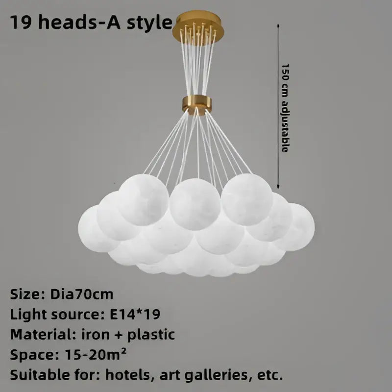 Modern cloud bubble ball pendant chandelier for children room