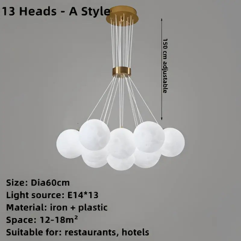Modern cloud bubble ball pendant chandelier for children room