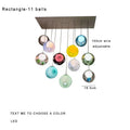 Modern colorful balls chandelier dining room glass pendant light