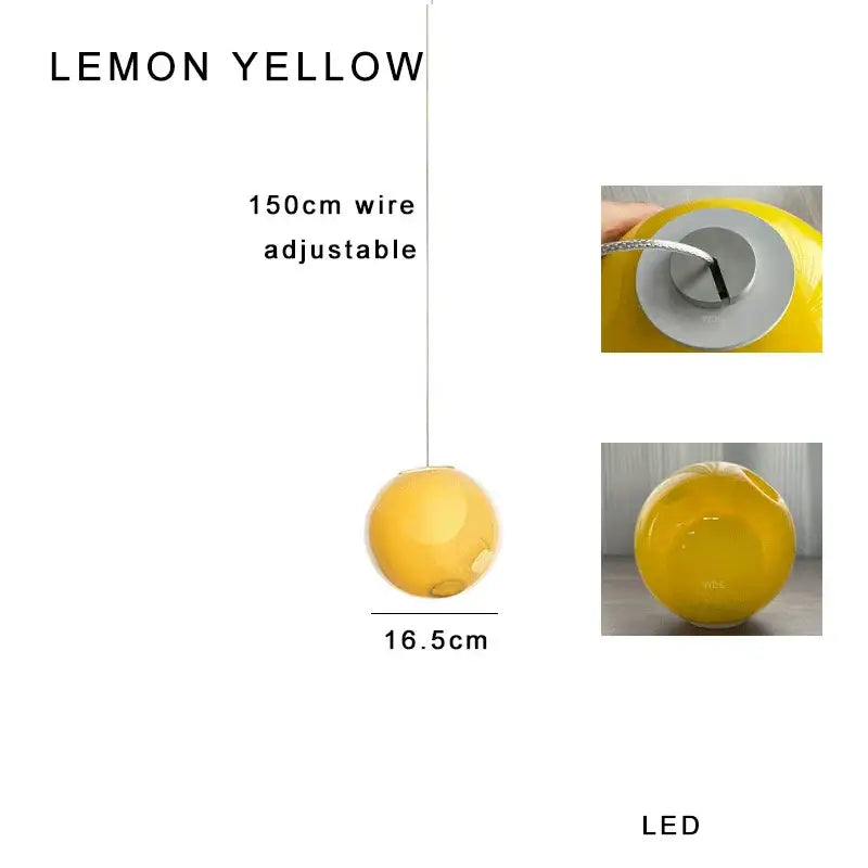 Modern colorful balls chandelier dining room glass pendant light