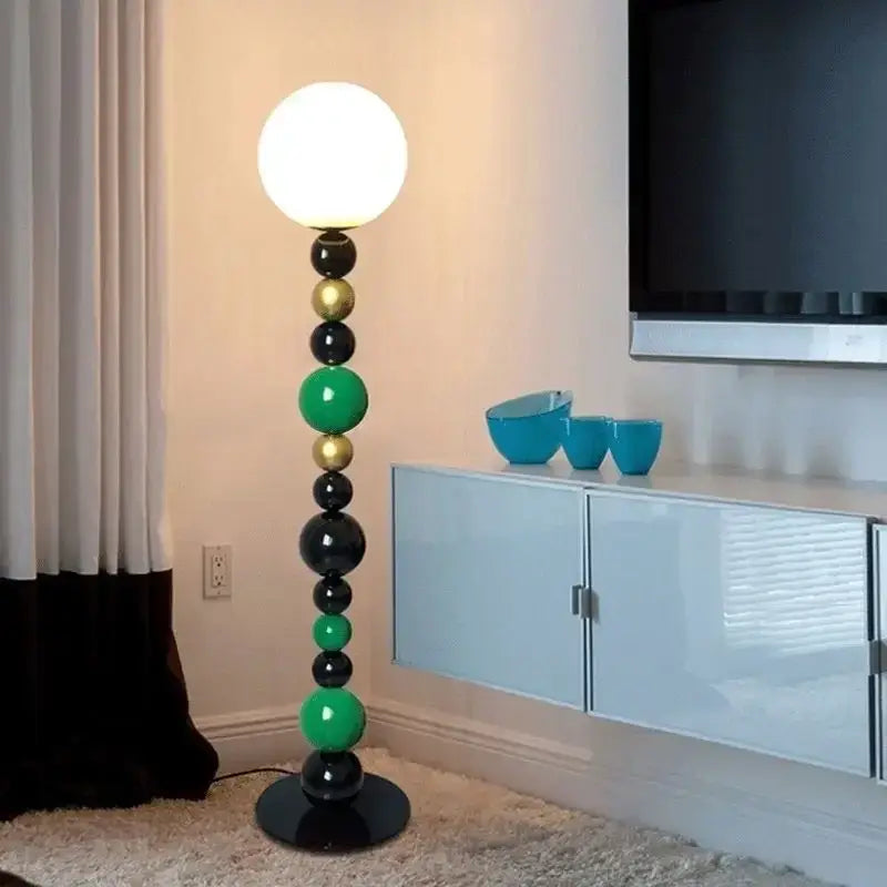 Modern colorful glass ball floor lamp for living room