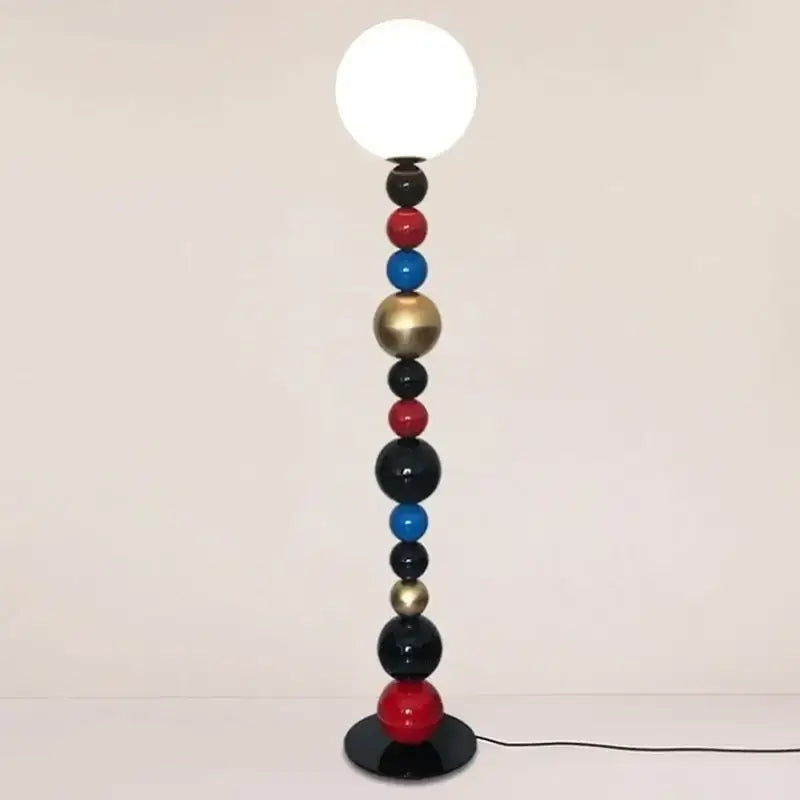 Modern colorful glass ball floor lamp for living room