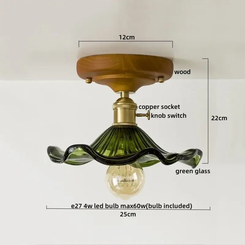 Modern colorful glass led ceiling lamp living room light fixture