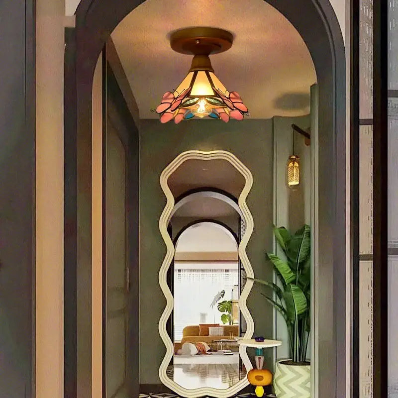 Modern colorful glass led ceiling lamp living room light fixture