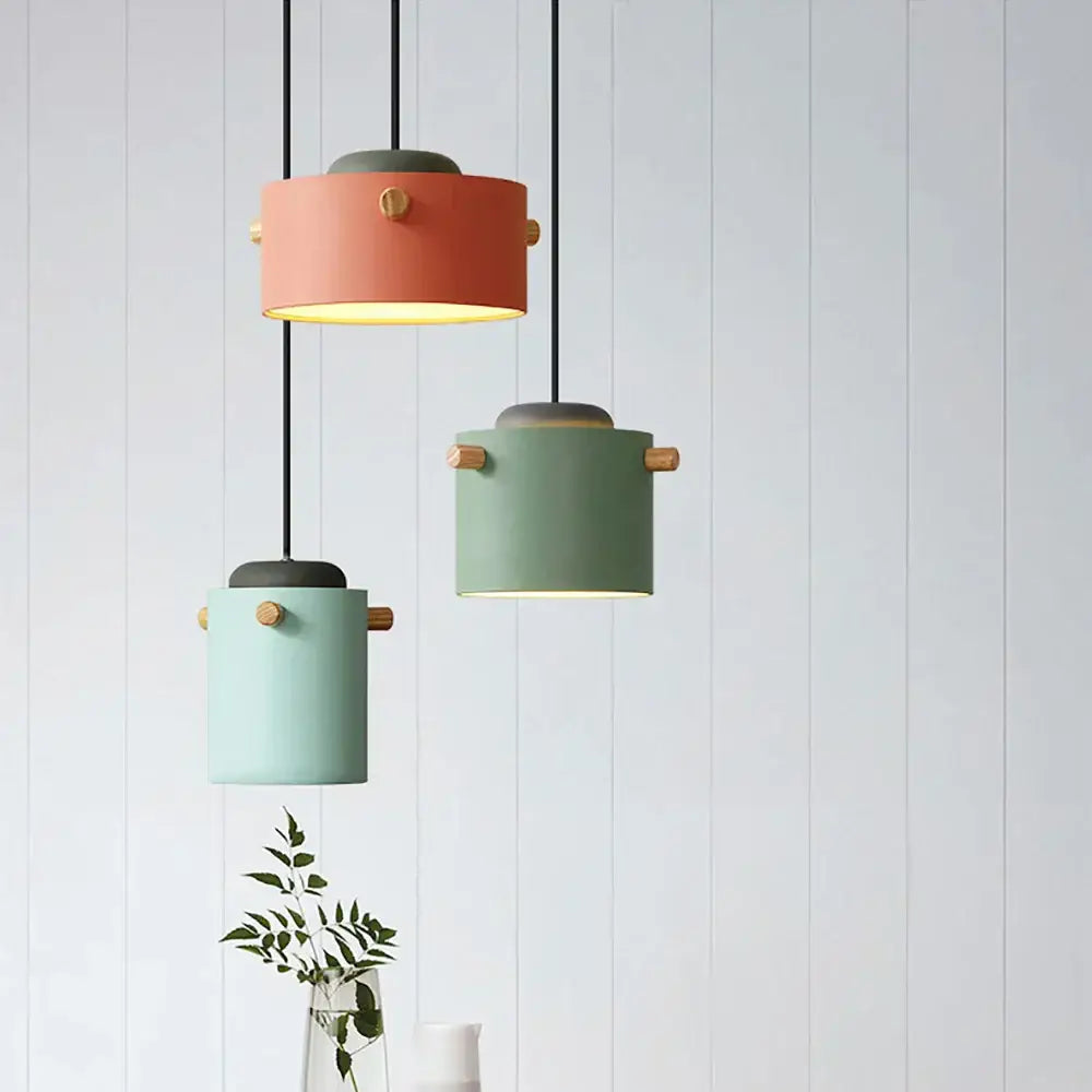 Modern colorful led pendant lights for dining room
