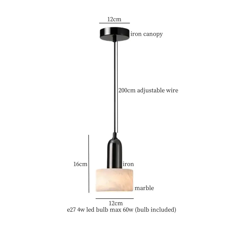Modern colorful stone led pendant lamp dining room decor