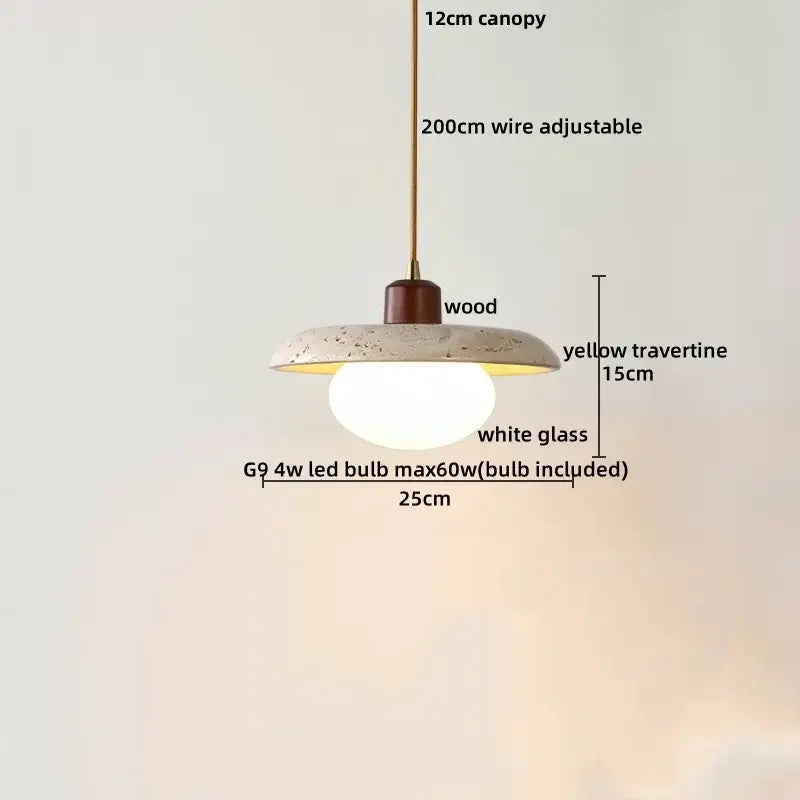 Modern colorful stone led pendant light dining room concrete cylinder
