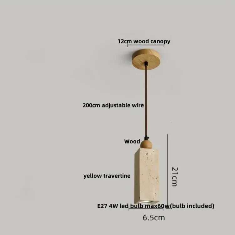 Modern colorful stone led pendant light dining room concrete cylinder