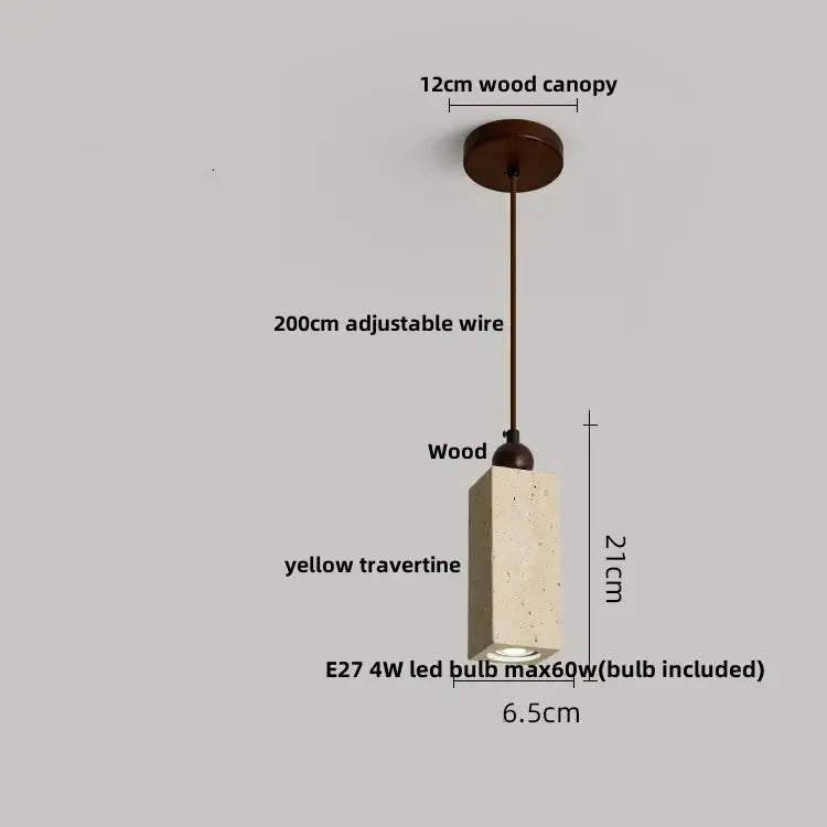 Modern colorful stone led pendant light dining room concrete cylinder