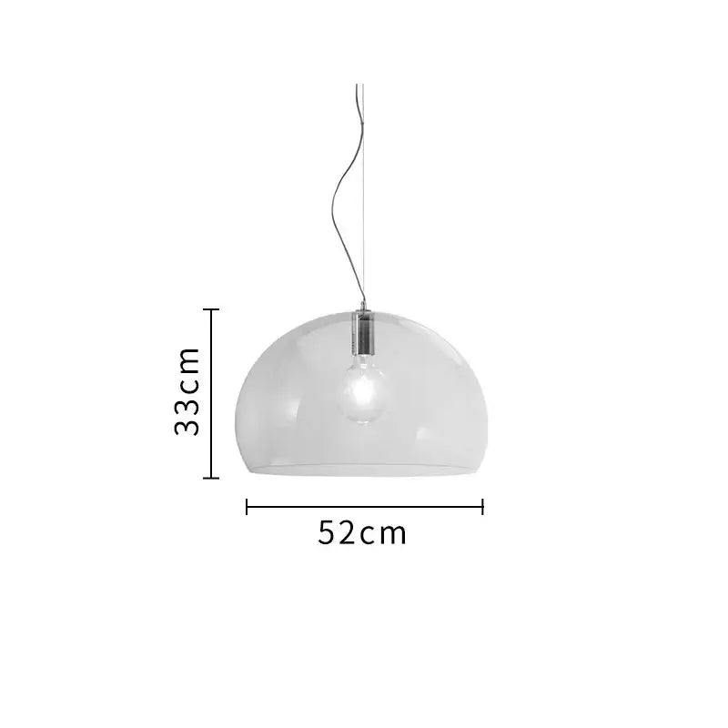 Modern colorful translucent dome pendant lamp for dining room