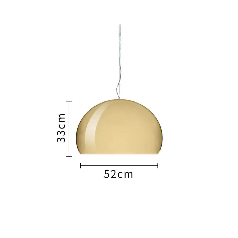 Modern colorful translucent dome pendant lamp for dining room