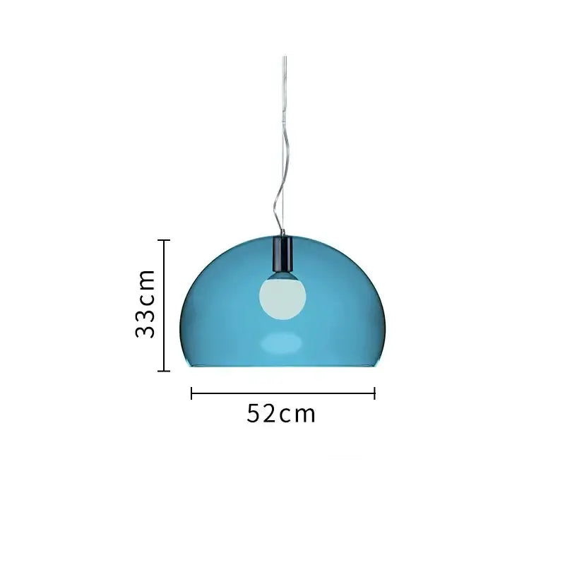 Modern colorful translucent dome pendant lamp for dining room