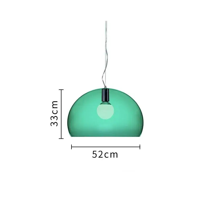 Modern colorful translucent dome pendant lamp for dining room