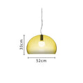 Modern colorful translucent dome pendant lamp for dining room
