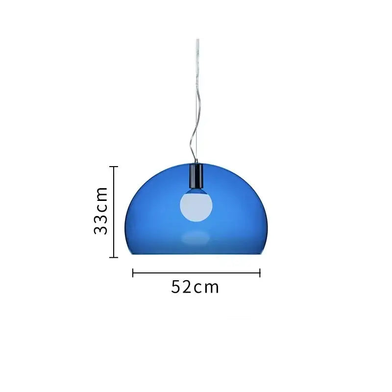 Modern colorful translucent dome pendant lamp for dining room