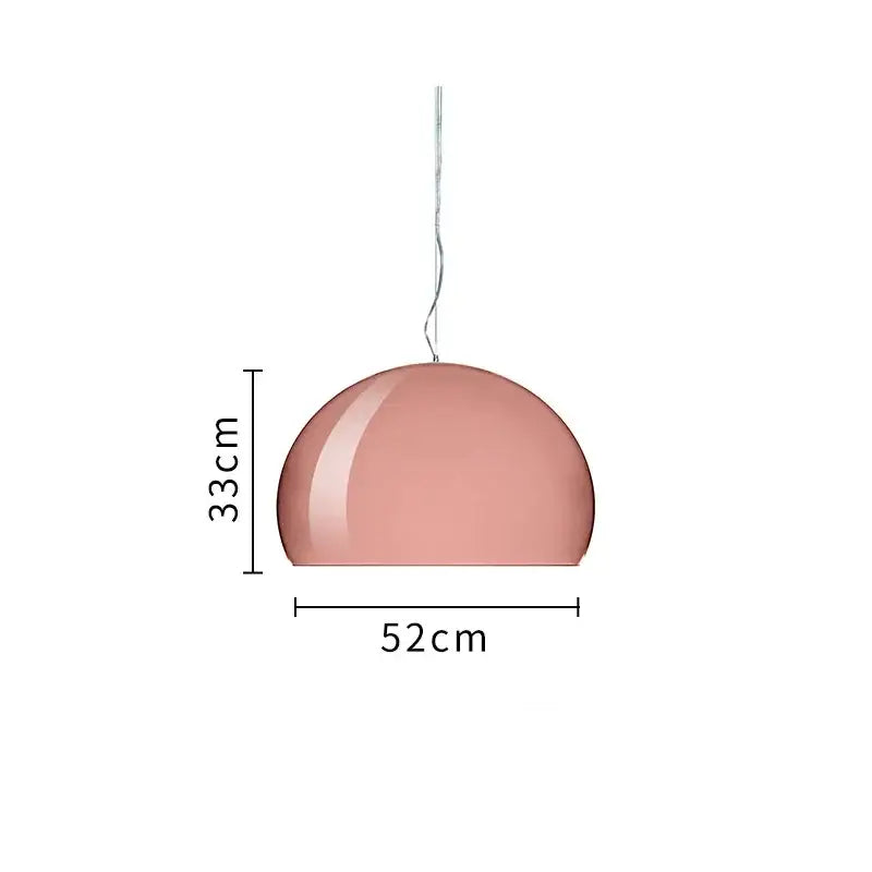 Modern colorful translucent dome pendant lamp for dining room