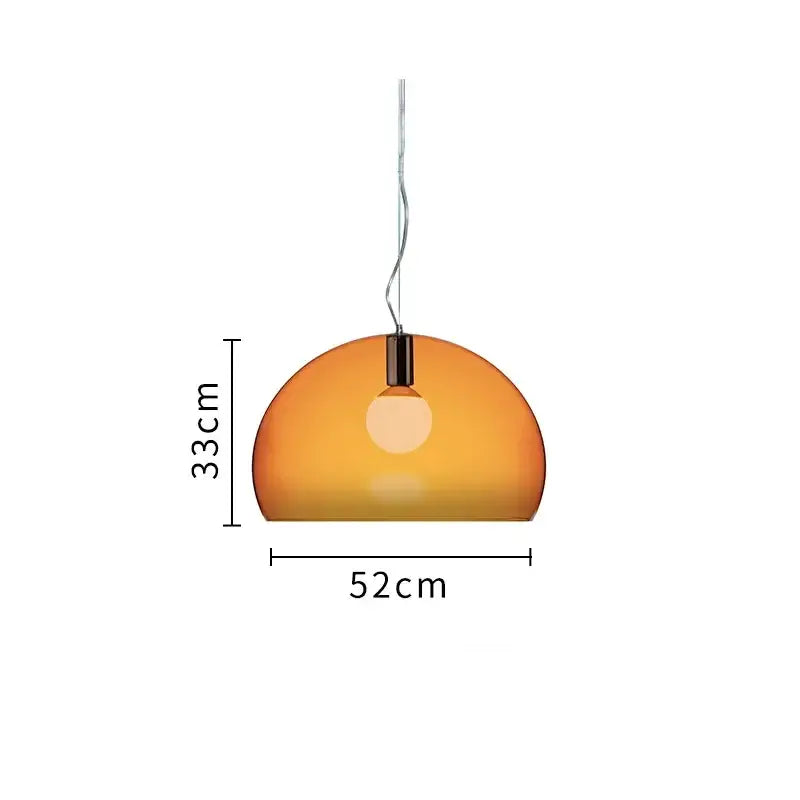 Modern colorful translucent dome pendant lamp for dining room