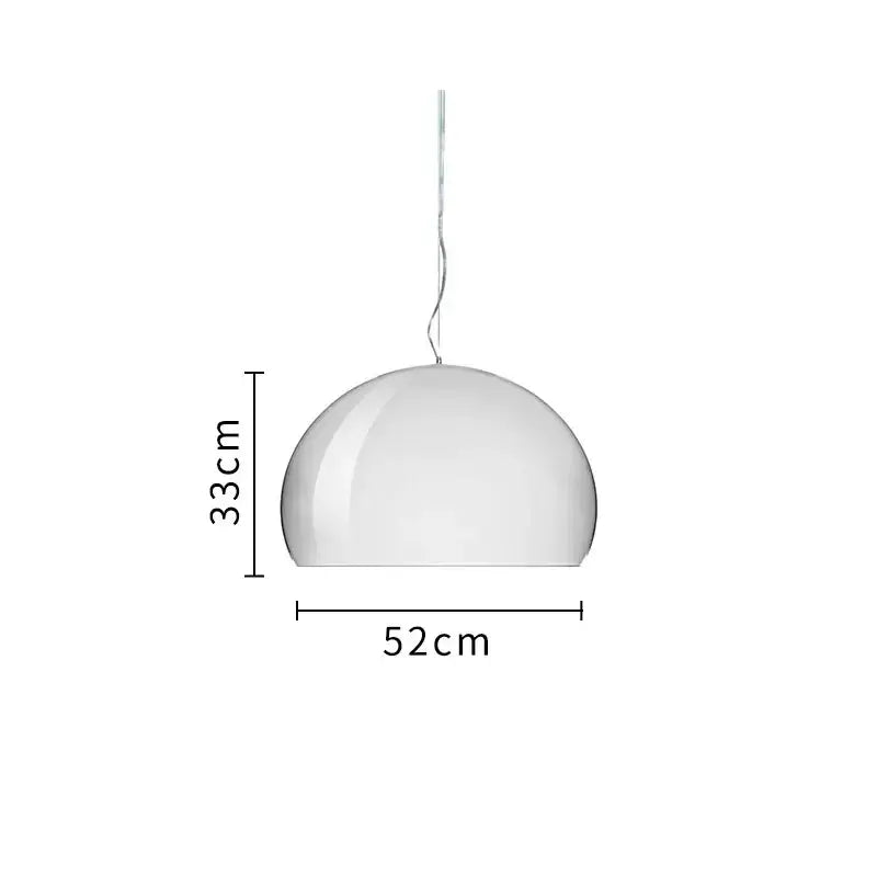 Modern colorful translucent dome pendant lamp for dining room