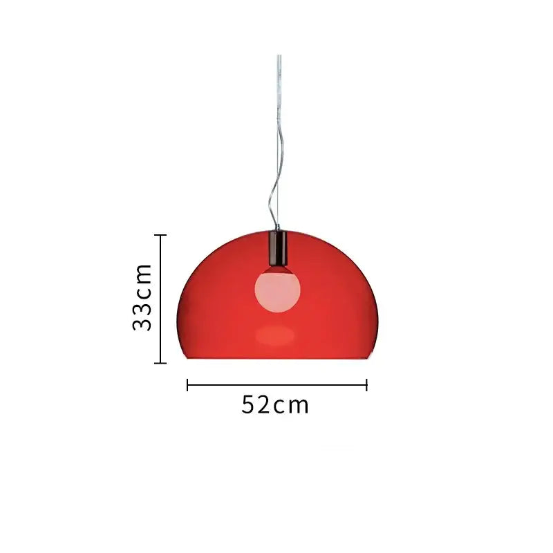 Modern colorful translucent dome pendant lamp for dining room