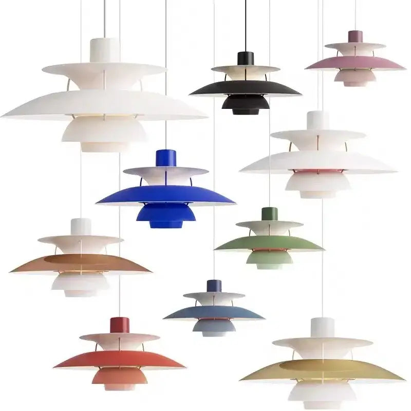 Modern colorful umbrella led pendant light dining room fixture