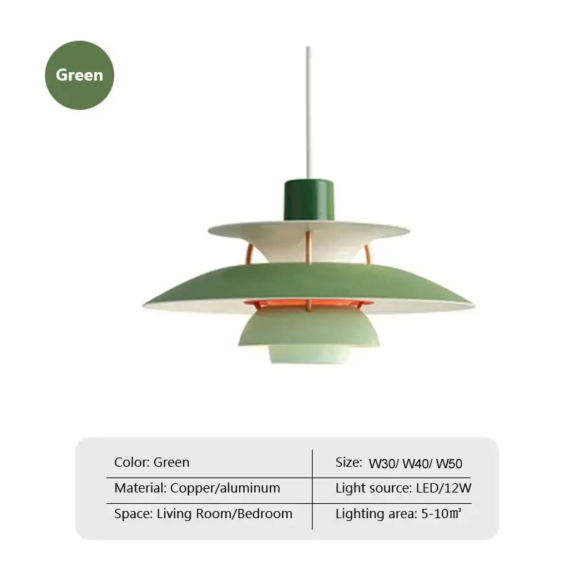 Modern colorful umbrella pendant light for dining room