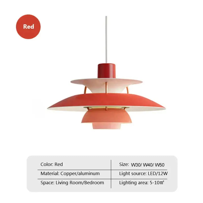 Modern colorful umbrella pendant light for dining room