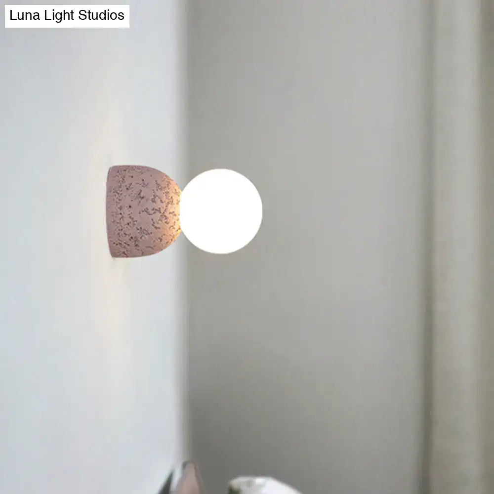 Modern concrete bell wall mounted light fixture bedroom sconce