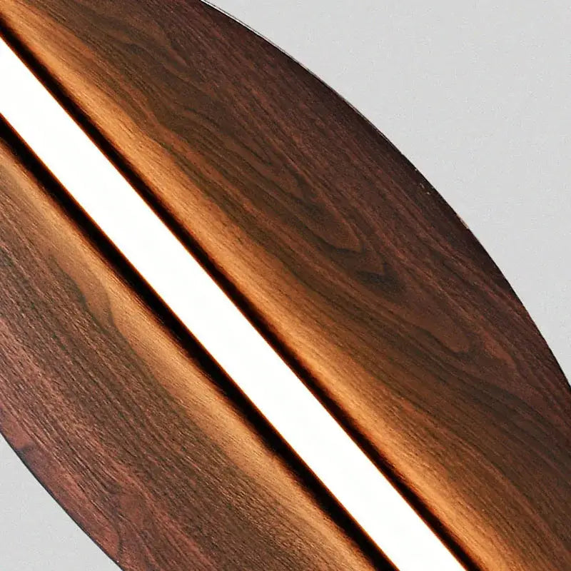 Modern copper brown metal leaf wall sconce bedroom lightstrip
