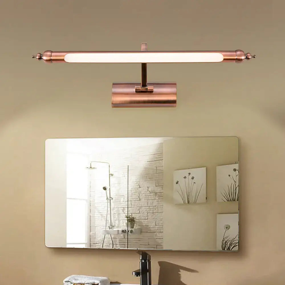 Modern copper linear led bathroom vanity sconce light