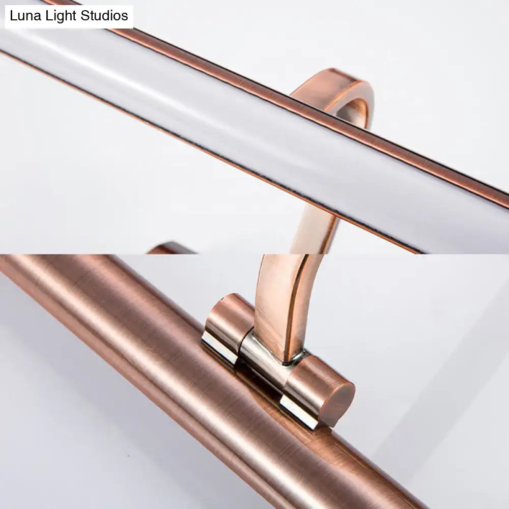 Modern copper linear led bathroom vanity sconce light