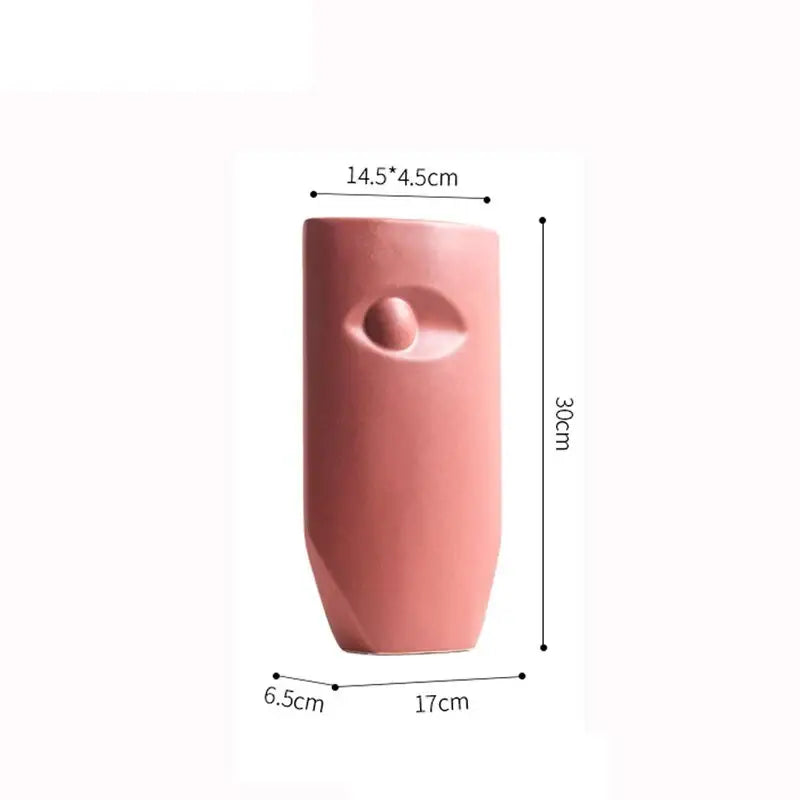 Modern coral ceramic vase decorbites ceramic living room face design
