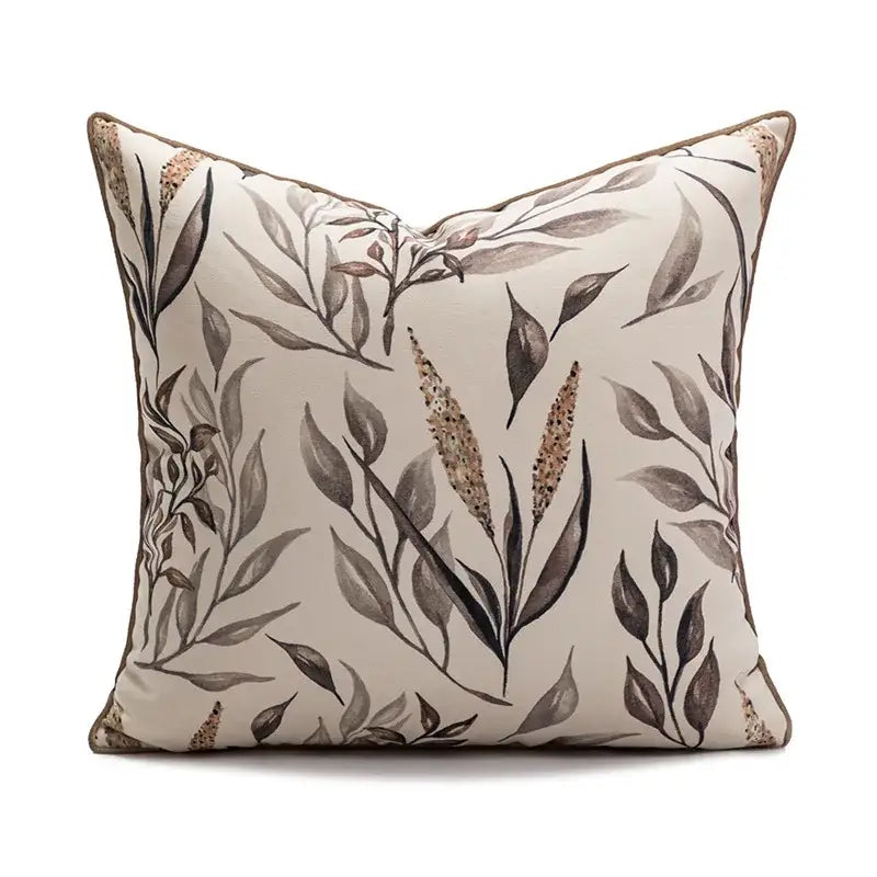 Modern cream brown coffee pillowcase living room textured cushion cover