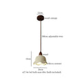 Modern cream textured glass bud micro cement pendant lamps bedroom