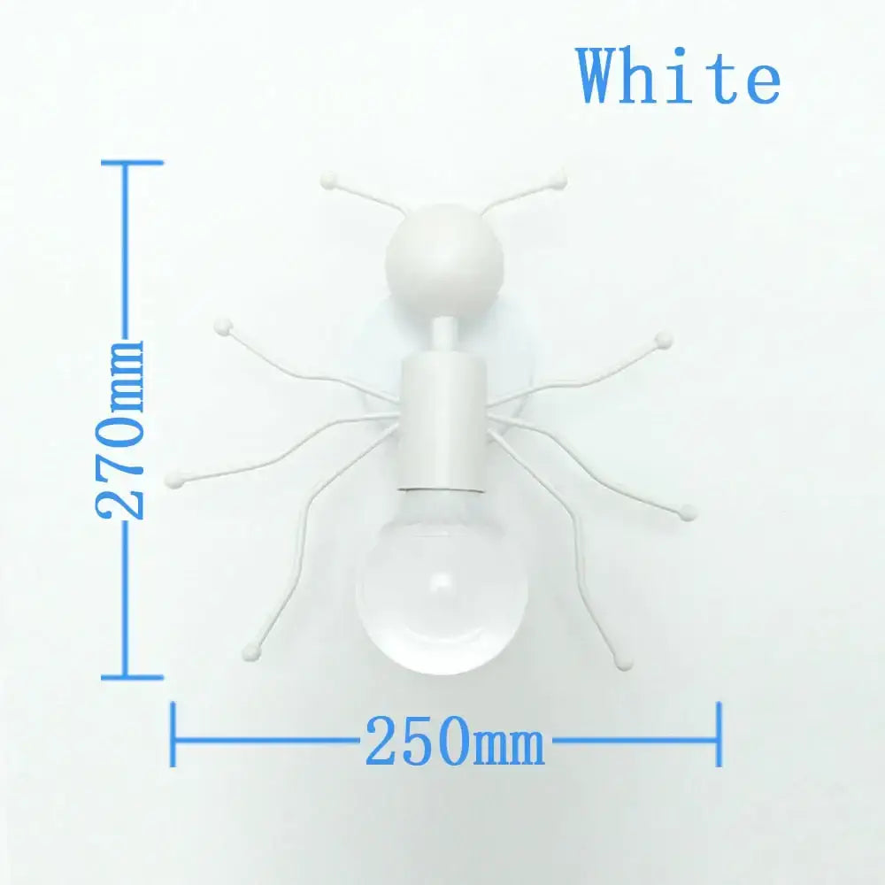 Modern creative minimalism metal robot ant wall sconce bedroom light