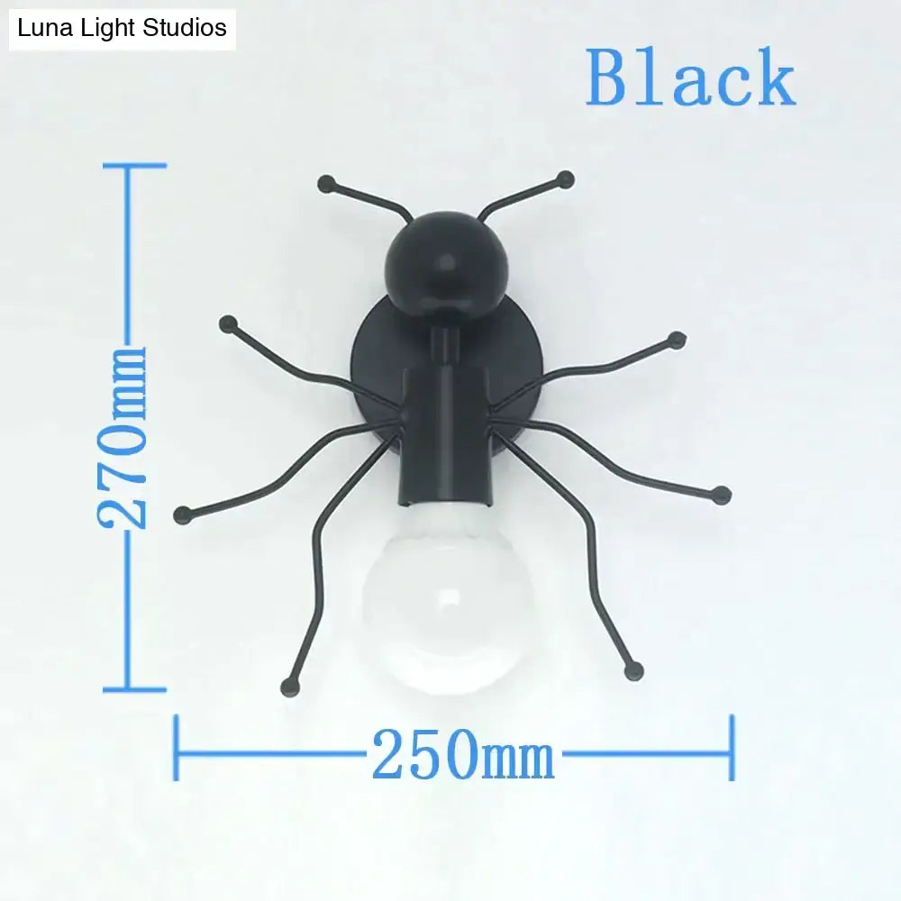 Modern creative minimalism metal robot ant wall sconce bedroom light
