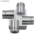 Modern cross aluminum wall mount lamp bedroom silver brushed finish