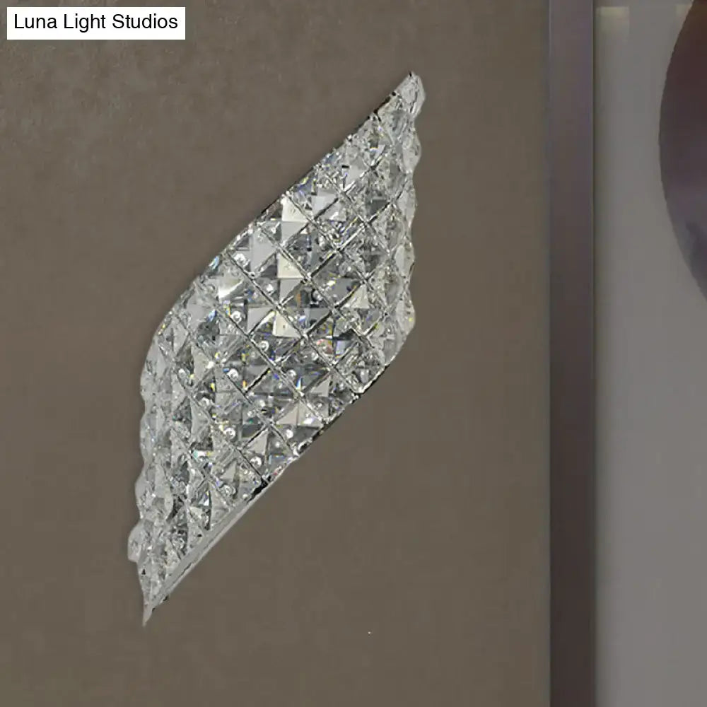 Modern crystal diamond wall mounted lamp bedroom silver sconce
