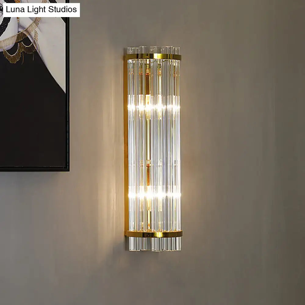 Modern crystal gold finish wall lighting bedroom sconce