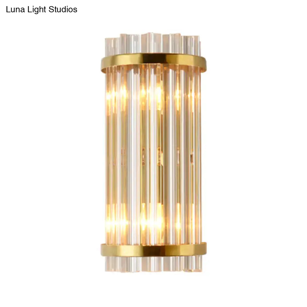 Modern crystal gold finish wall lighting bedroom sconce