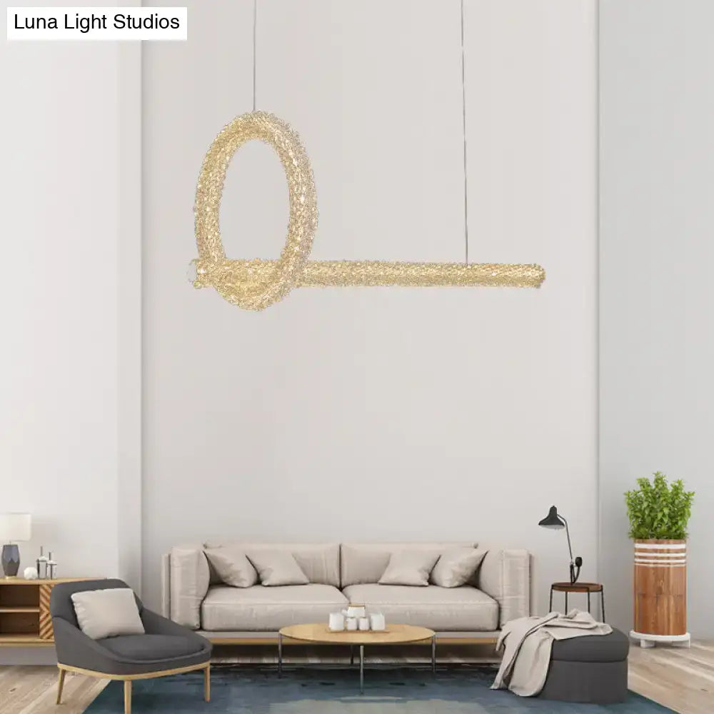 Modern cut crystal brass ceiling light kitchen island pendant 220v-240v