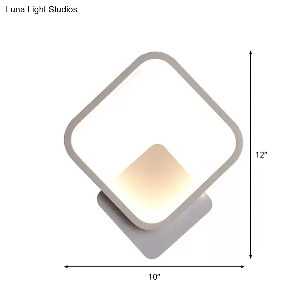 Modern diamond white led wall lamp bedroom sconce light