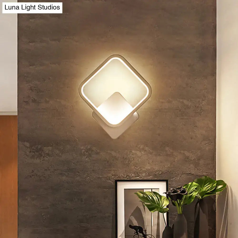 Modern diamond white led wall lamp bedroom sconce light