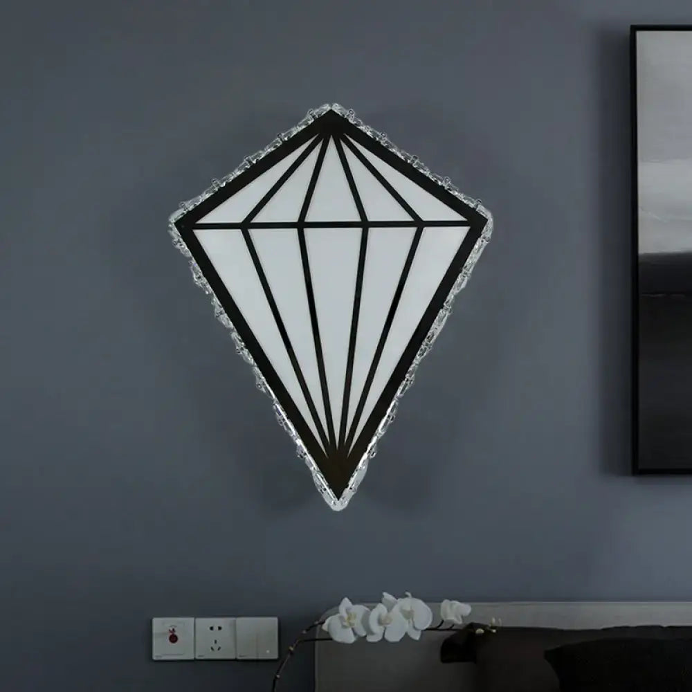 Modern diamond white wall light bedroom warm white light