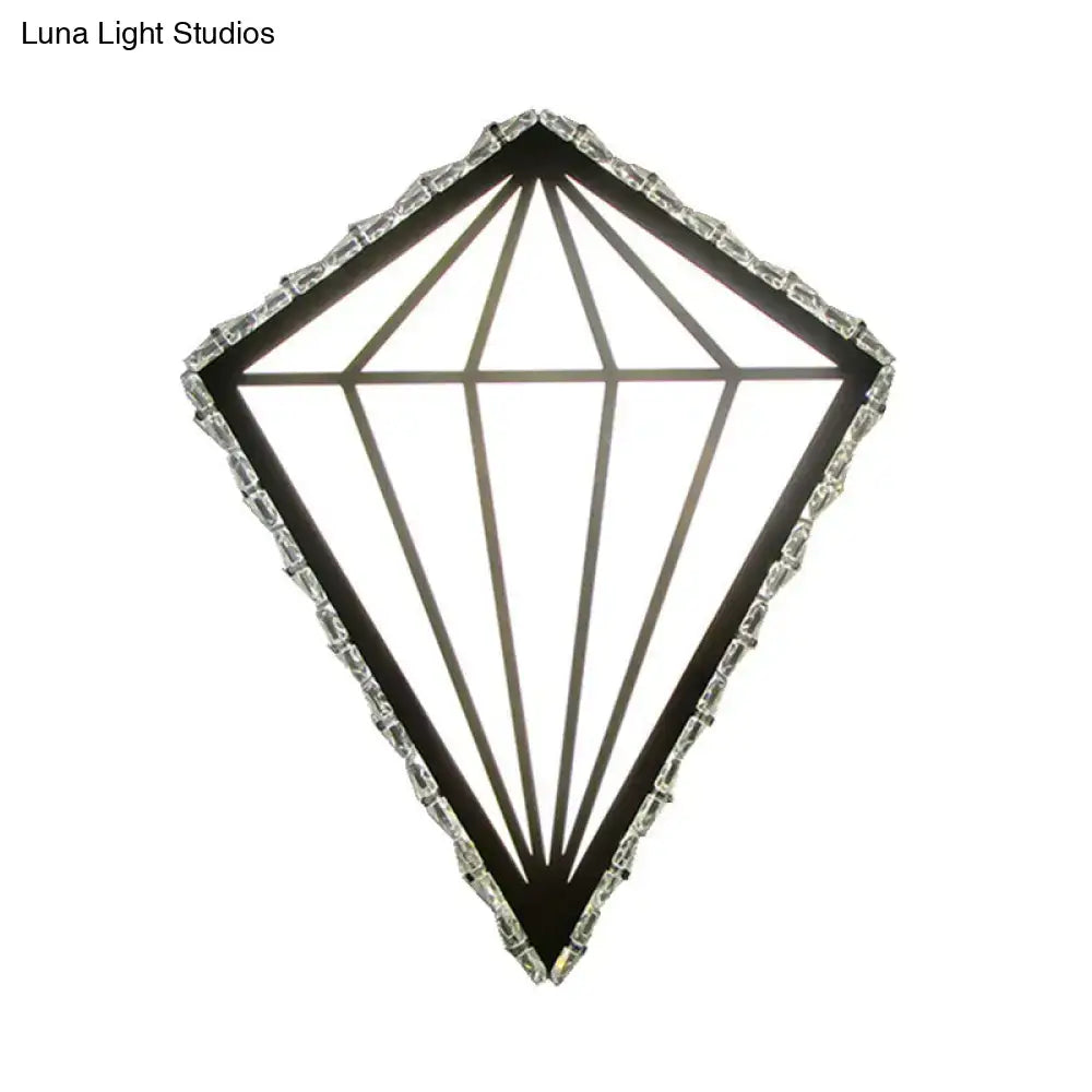 Modern diamond white wall light bedroom warm white light