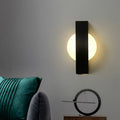 Modern geometric black led wall sconce living room light