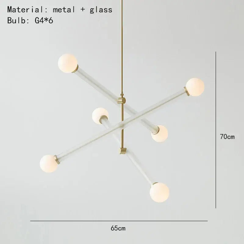 Modern geometric colorful chandelier art deco dining room light